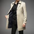 UrbanLayer™ – Mid-Length Trench Coat for Men