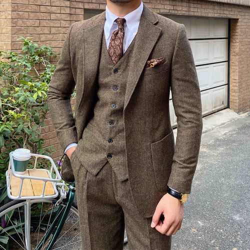 Montedor™ – Retro Wool Slim Suit for Autumn & Winter