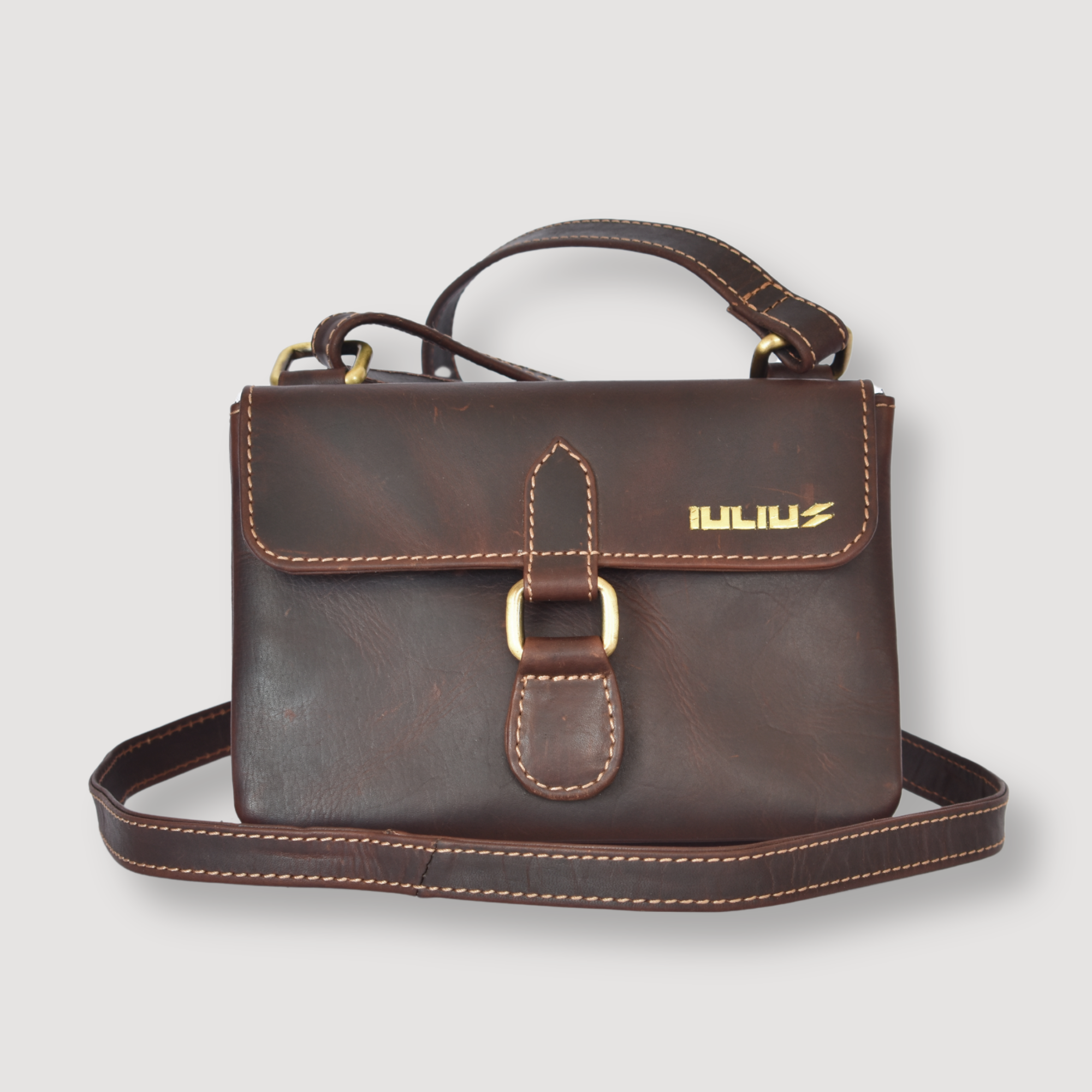 Mini Bolso Vintage de Cuero Genuino – Estilo Retro – IULIUS