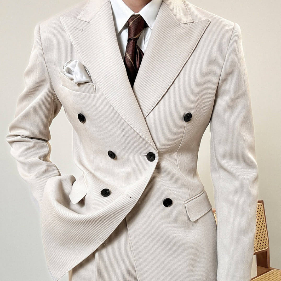 RoyaleForm™ – Spring Double-Breasted Collar Suit Set
