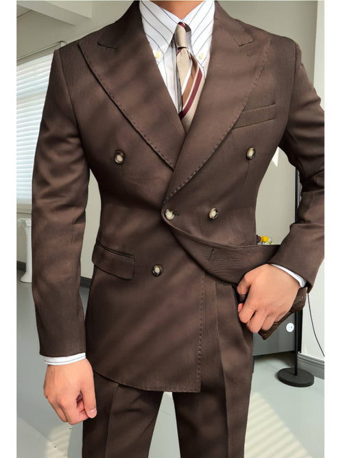 RoyaleForm™ – Spring Double-Breasted Collar Suit Set