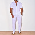 Men's Clothing Linen Suit Shirt Set