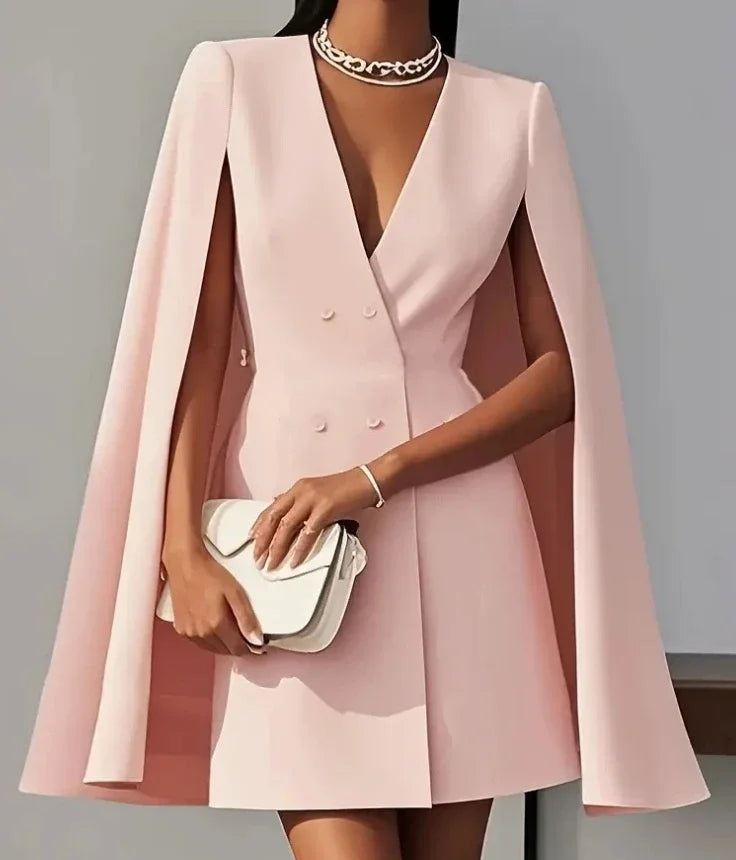 Women Dresses 2025 Spring Autumn New Commuting Double Breasted Shawl