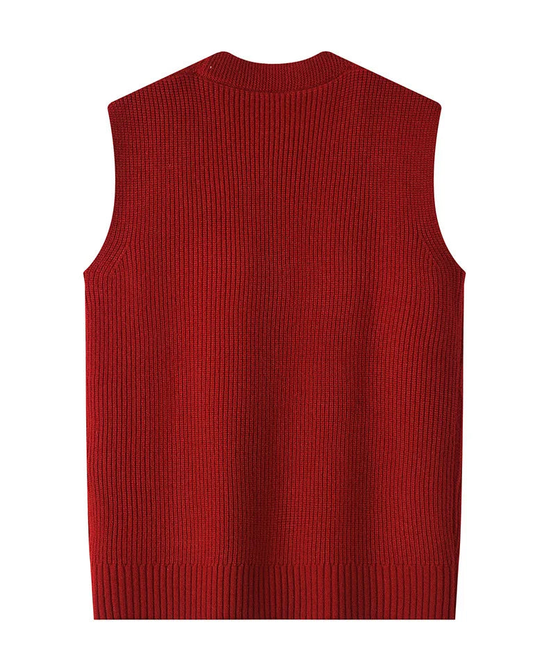 Middle-aged women mother knitted warm vest spring autumn shoulders grandma suit tops thin cardigan elderly woolen horse jacket
