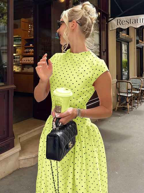 Women New Long Dresses Summer Elegant Upgraded Version Casual Polka