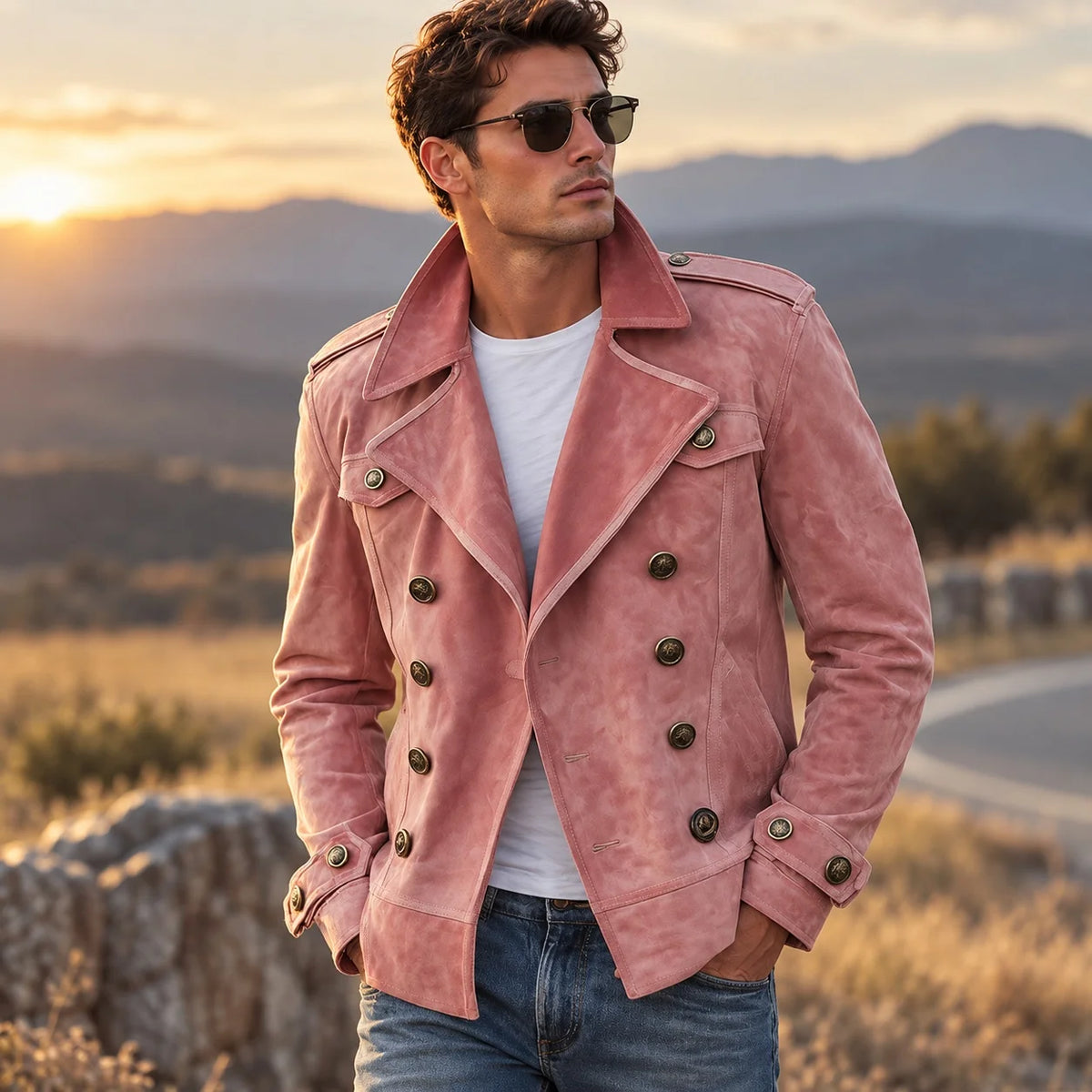 Casual No Hood Coat Loose Fit Sporty with Regular Sleeve Long Sleeves Multiple Pockets Regular Length Notched Collar for Men