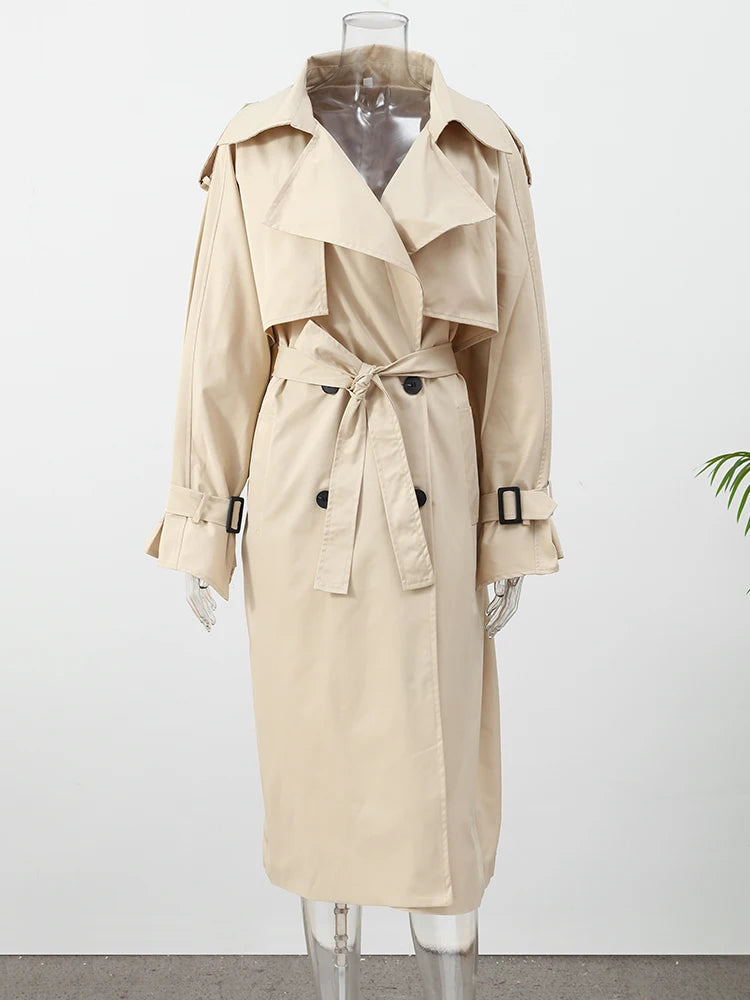 Solid Laepl Lace Up Trench Coat Women Fashion Full Sleeve Waist Cinching Short Windbreak 2026 New Autumn Office Commute Outwear