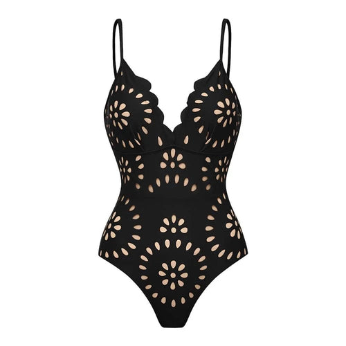 Laser Cut women three piece swimsuit