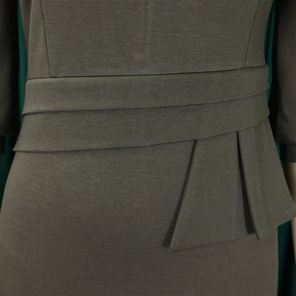Elegant Office Dresses for Women O Neck Half Sleeve Sheath Package