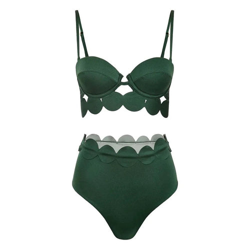 Laser Cut women three piece swimsuit