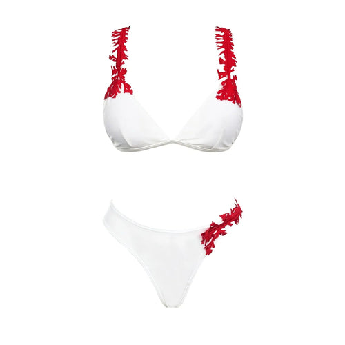 Laser Cut women three piece swimsuit