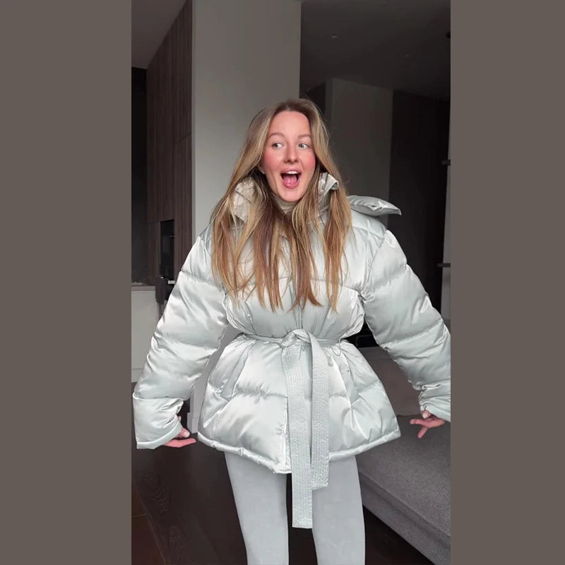 Casual Long Sleeve Thicken Zipper Female Coat 2025 Winter New Solid Women Padded Jacket Fashion Lady Warm Outerwear High Street