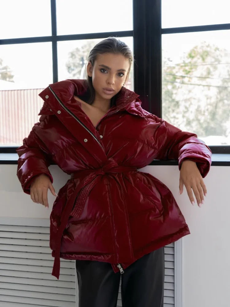 Casual Long Sleeve Thicken Zipper Female Coat 2025 Winter New Solid Women Padded Jacket Fashion Lady Warm Outerwear High Street