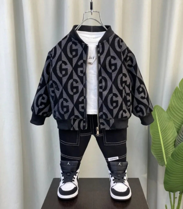 2025 New Boys' Baseball Jacket Spring Autumn Stylish Toddler Jacket Cool Fashion Outerwear
