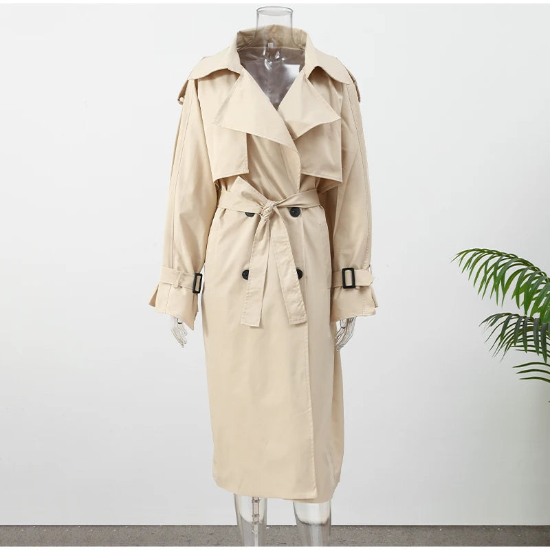 Solid Laepl Lace Up Trench Coat Women Fashion Full Sleeve Waist Cinching Short Windbreak 2026 New Autumn Office Commute Outwear
