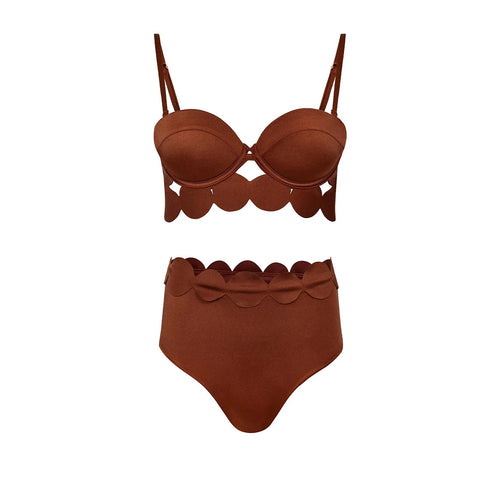 Laser Cut women three piece swimsuit