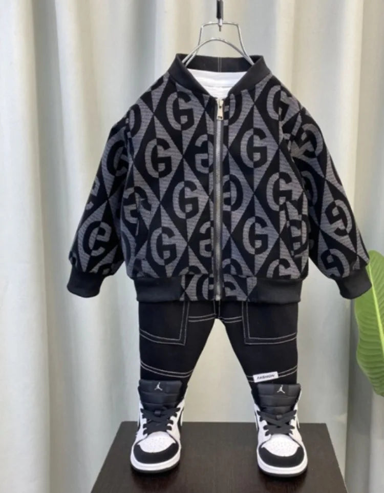 2025 New Boys' Baseball Jacket Spring Autumn Stylish Toddler Jacket Cool Fashion Outerwear