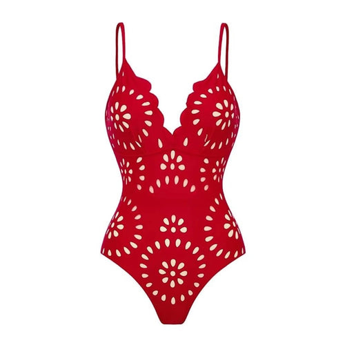 Laser Cut women three piece swimsuit