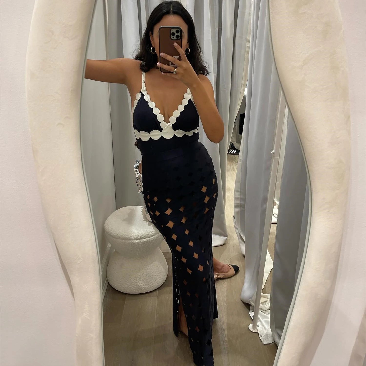 Laser Cut women three piece swimsuit