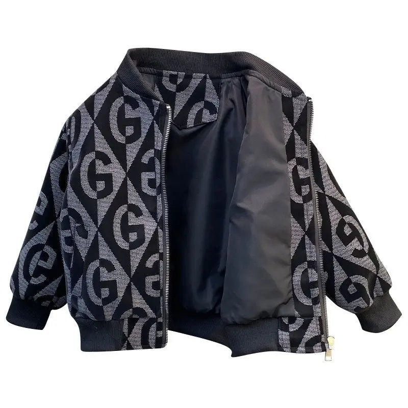 2025 New Boys' Baseball Jacket Spring Autumn Stylish Toddler Jacket Cool Fashion Outerwear