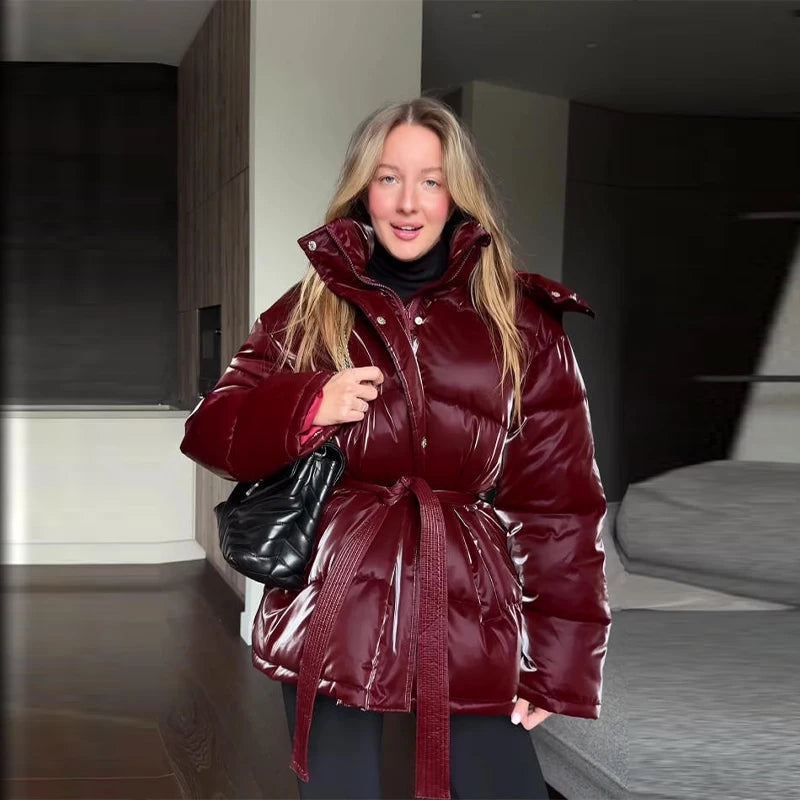 Casual Long Sleeve Thicken Zipper Female Coat 2025 Winter New Solid Women Padded Jacket Fashion Lady Warm Outerwear High Street