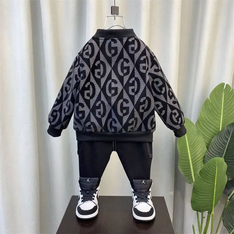 2025 New Boys' Baseball Jacket Spring Autumn Stylish Toddler Jacket Cool Fashion Outerwear