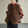 2026 new double-sided wear waistcoat female autumn winter literary