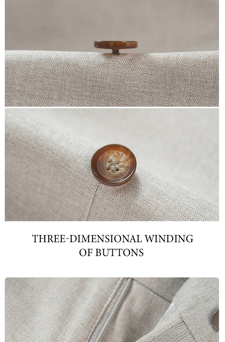 ST Cassy Light Brown Elegant Man Suits High Quality Two-Piece Dress Wedding Party Outfit for Man Blazer Luxury Man Dinner Suit