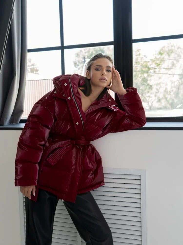 Casual Long Sleeve Thicken Zipper Female Coat 2025 Winter New Solid Women Padded Jacket Fashion Lady Warm Outerwear High Street