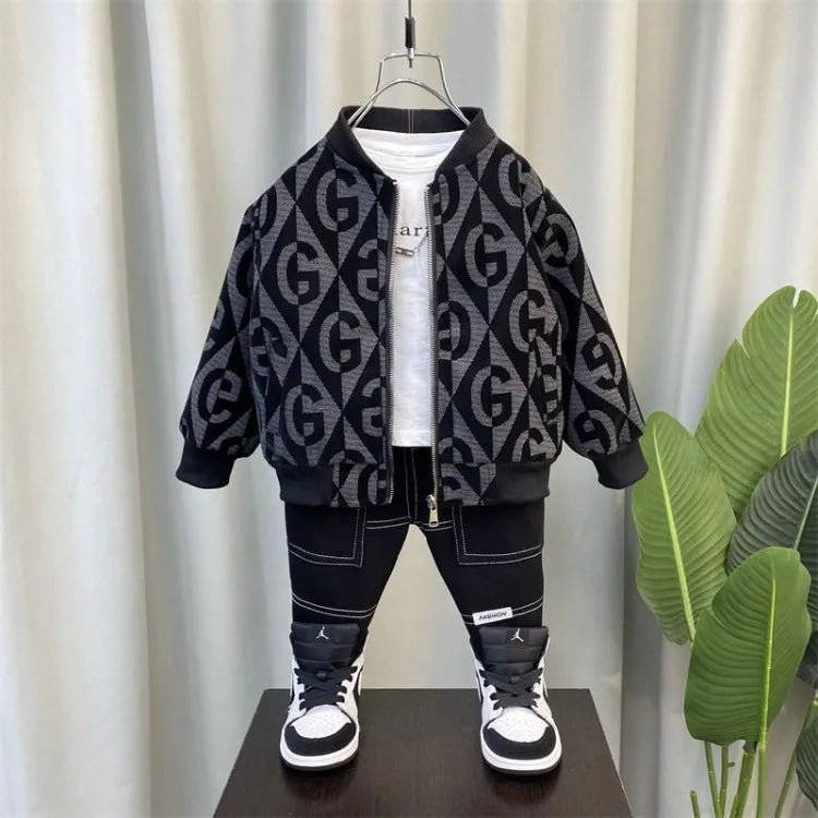 2025 New Boys' Baseball Jacket Spring Autumn Stylish Toddler Jacket Cool Fashion Outerwear
