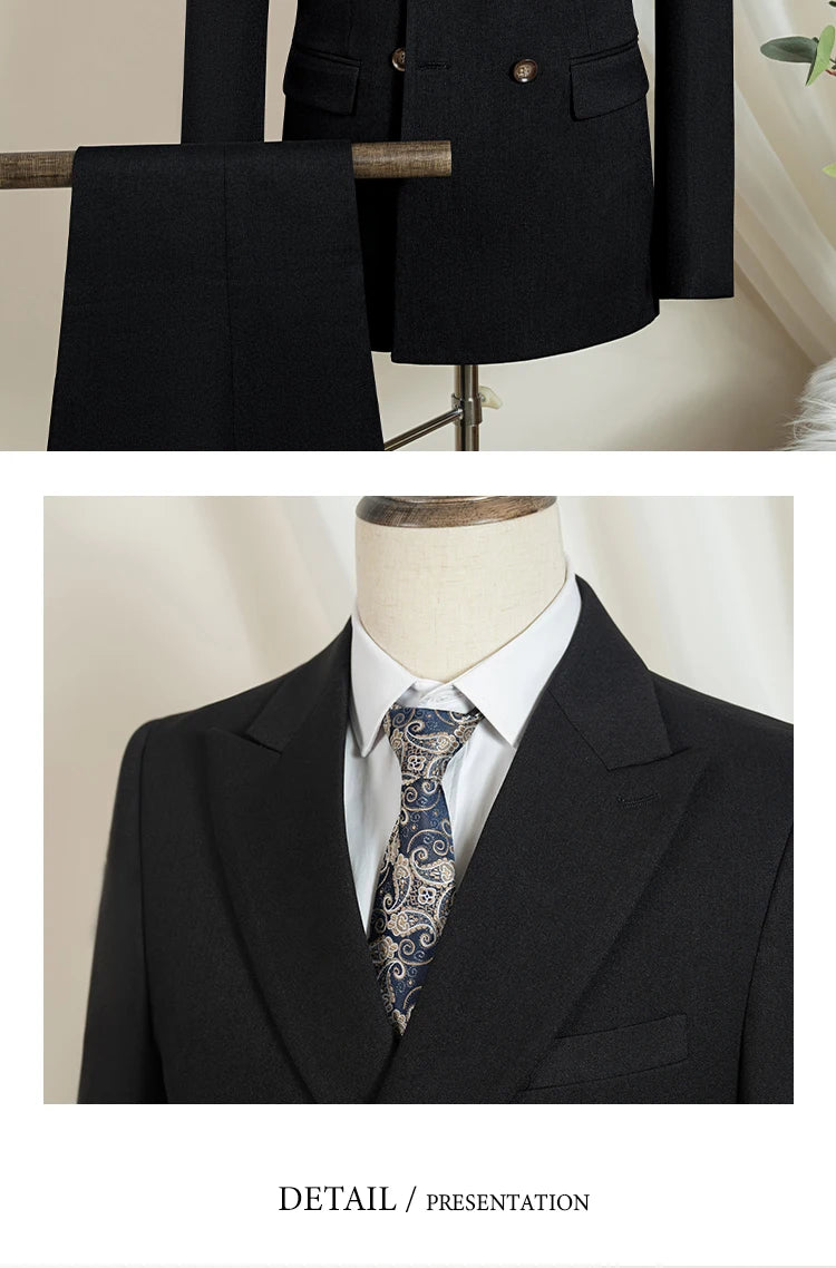 ST Cassy Light Brown Elegant Man Suits High Quality Two-Piece Dress Wedding Party Outfit for Man Blazer Luxury Man Dinner Suit