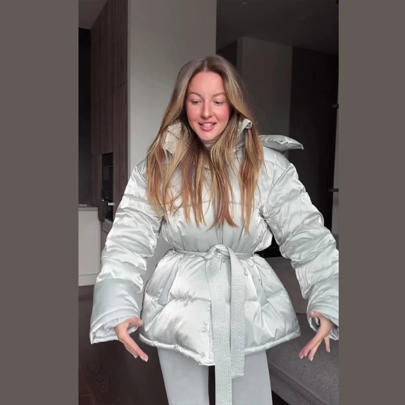 Casual Long Sleeve Thicken Zipper Female Coat 2025 Winter New Solid Women Padded Jacket Fashion Lady Warm Outerwear High Street