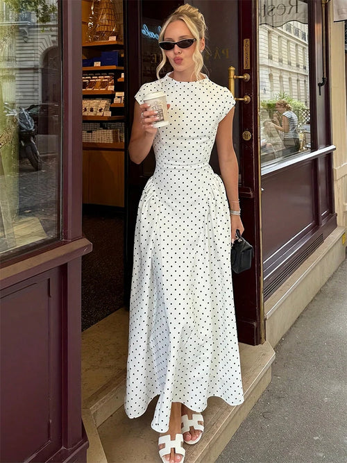 Women New Long Dresses Summer Elegant Upgraded Version Casual Polka