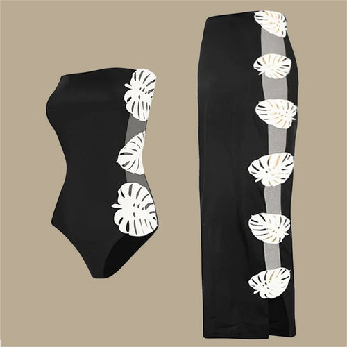 Laser Cut women three piece swimsuit