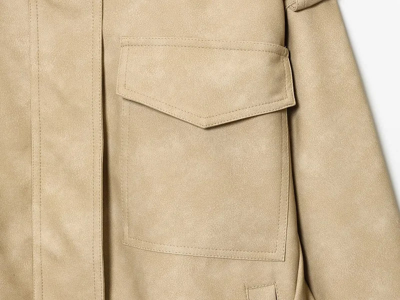 MUJER Suede Bomber Jacket Woman Oversized Demi-season Jackets for Women Outerwears Winter Overcoat Female Zip Women's Jackets