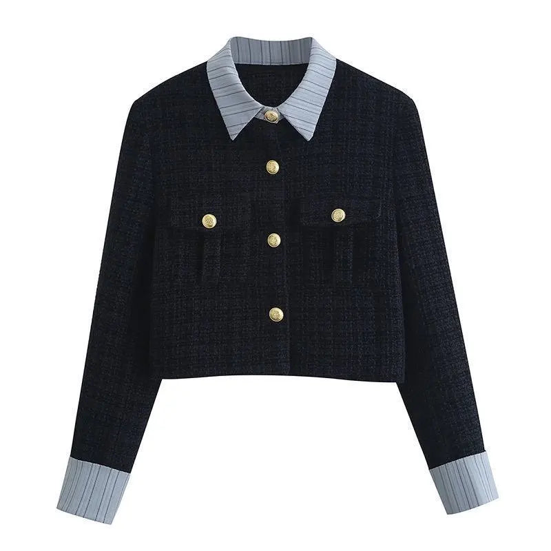 Korean High-End Small Fragrance Style Woolen Skirt Set Women's Autumn Winter Thicken Pleated Short Skirt Two-Piece Set