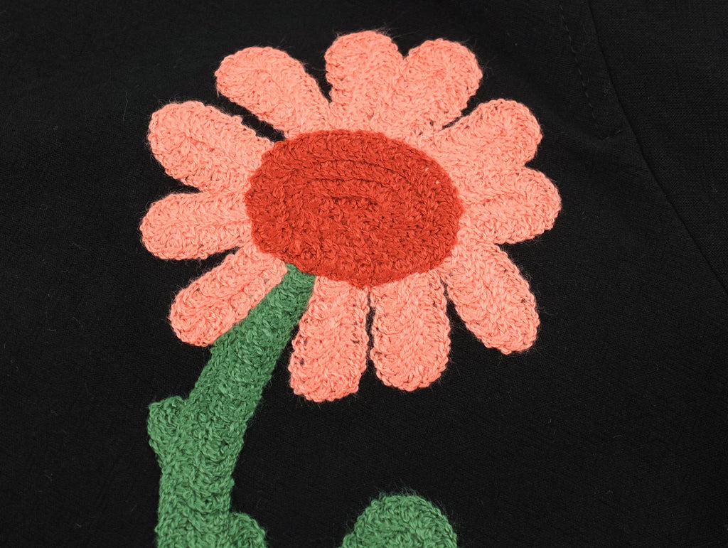 KONDALA Chic 2026 Vintage Autumn Modern Flower Embroidery Jacket Streetwear Pockets Single Breasted Loose Casual Female Outwear