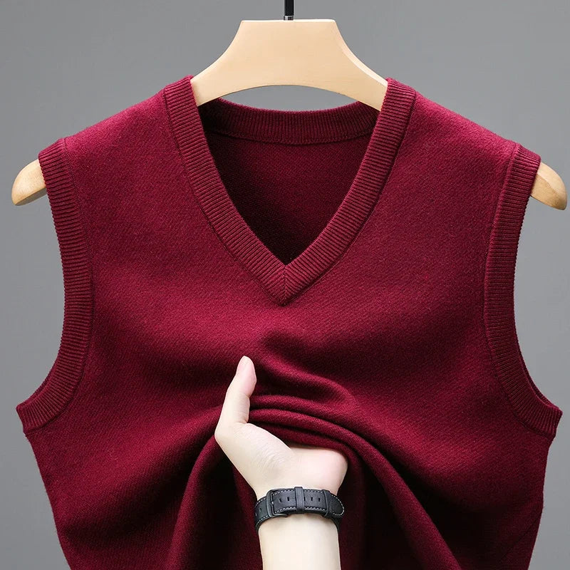 2026 Men's Casual Sweater Vest Warm Comfortable Autumn Winter Fashion Outerwear