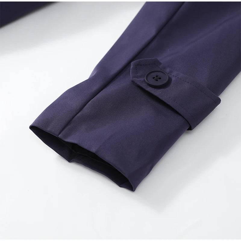 Solid Laepl Lace Up Trench Coat Women Fashion Full Sleeve Waist Cinching Short Windbreak 2026 New Autumn Office Commute Outwear