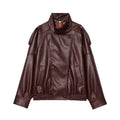 MUJER Faux Leather Jackets for Women Oversize Women's Bomber Jacket Fashion Winter Womens Coats Outerwears Demi-season Jackets