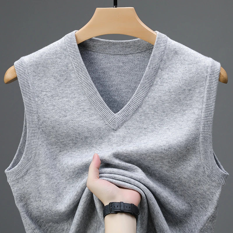 2026 Men's Casual Sweater Vest Warm Comfortable Autumn Winter Fashion Outerwear