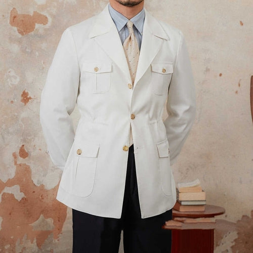 LinoClassico™ – Italian Retro Linen-Blend Jacket