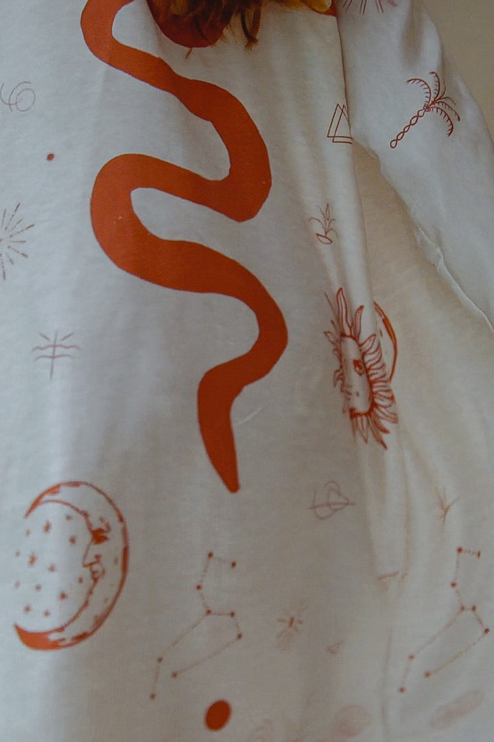 The Rigel Silk Robe in Dalaman Dreamer