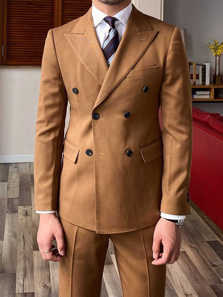 Aureux™ – Double-Breasted Business Blazer