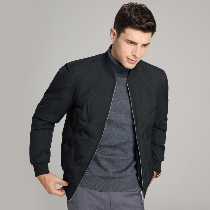 A. White Duck Down Thickened Warm Trendy Winter Men JACKET