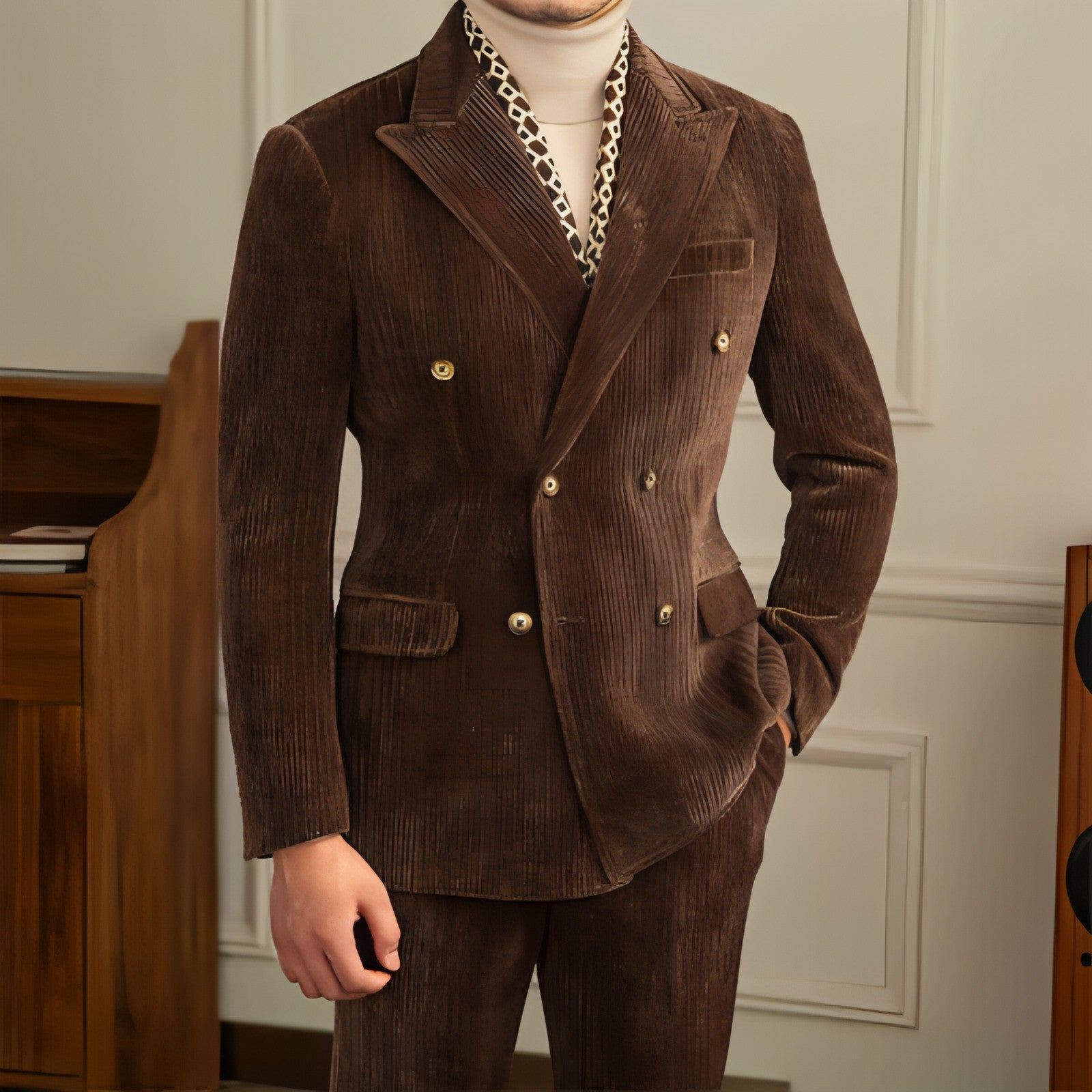Caverton™ – Double-Breasted Luxury Suit (Autumn Edition)