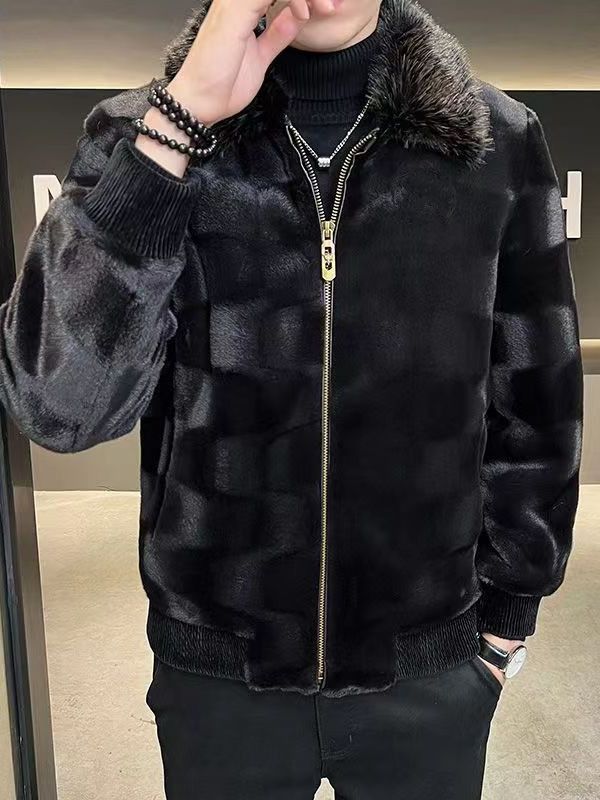 Fur Coat Men's Clothing Real Mink Skin