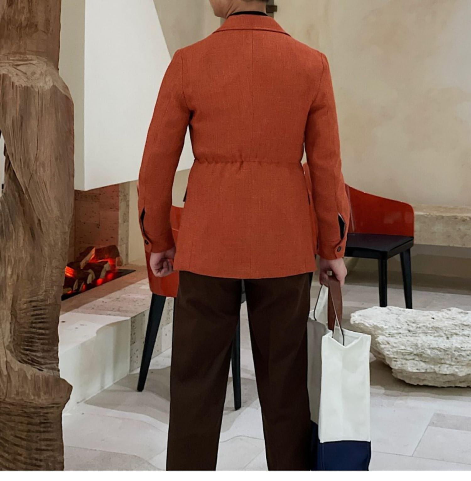CinchForme™ – Retro Waist-Cinched Casual Suit Jacket