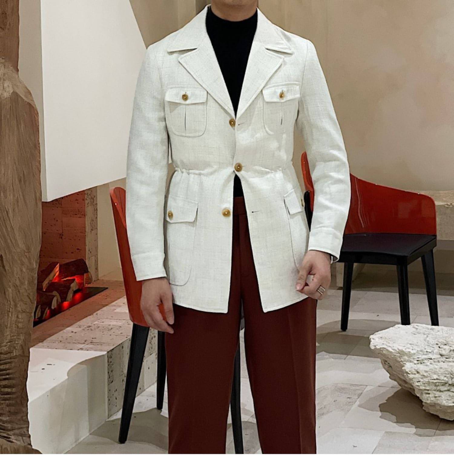 CinchForme™ – Retro Waist-Cinched Casual Suit Jacket